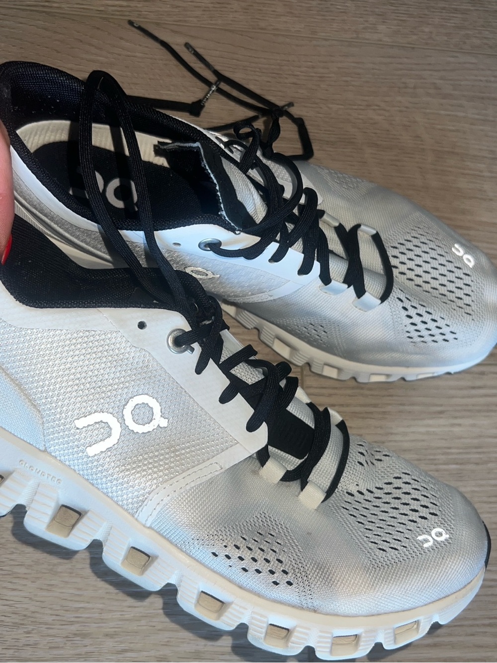 On Running Women's White and Black Cloudrunner Athletic Shoes